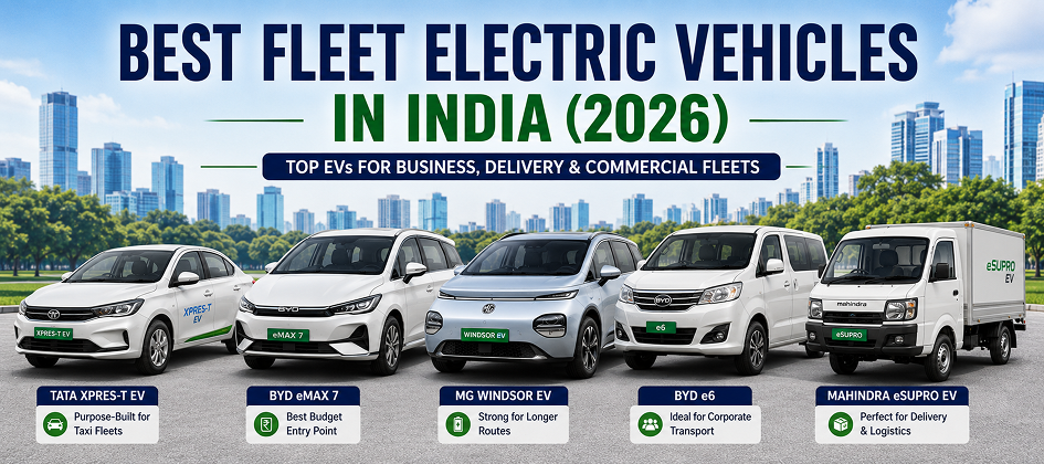 Best Fleet Electric Vehicles in India (2026): Top EVs for Business & Delivery
